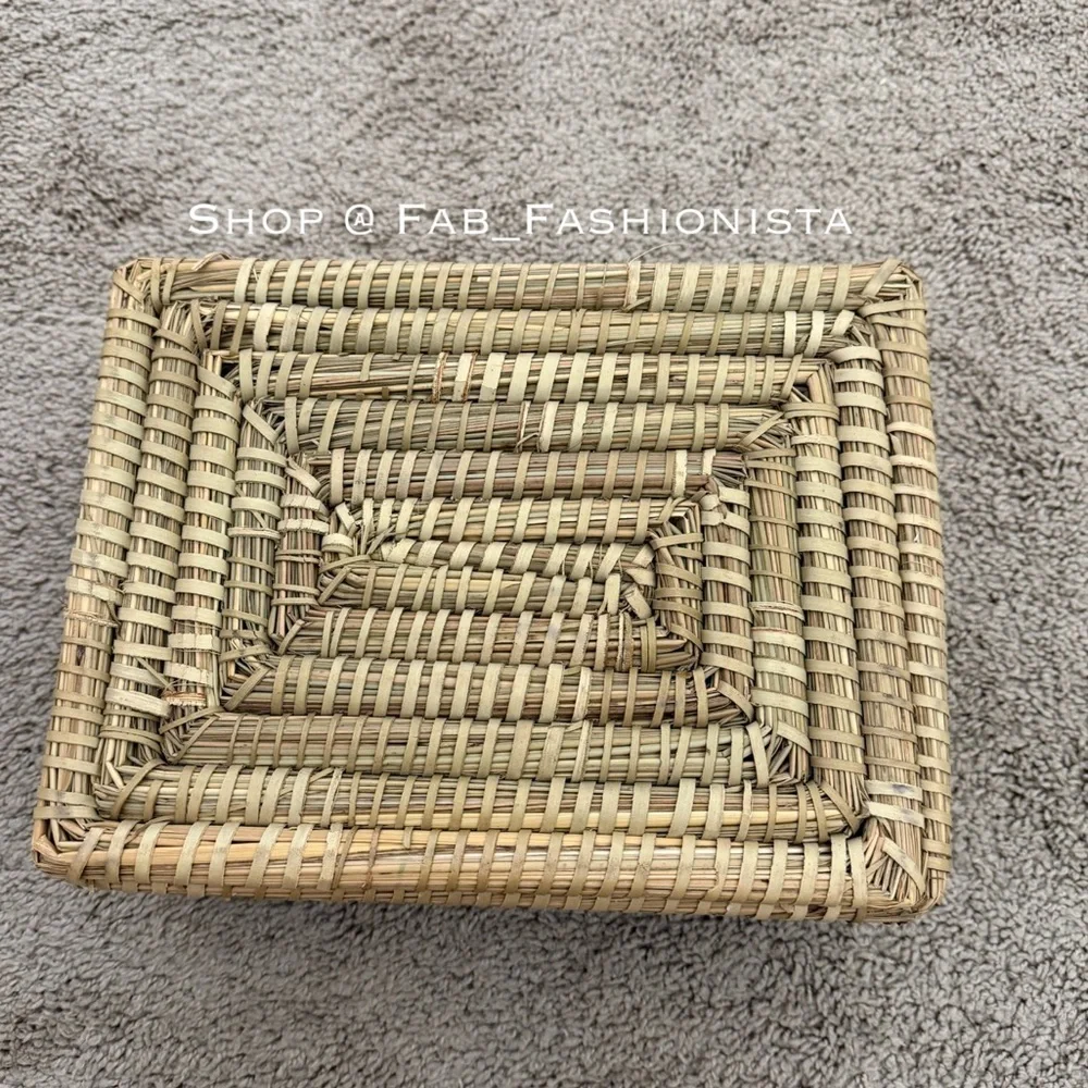Large Woven Basket with side handles